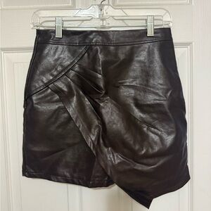 Brown Leather Skirt